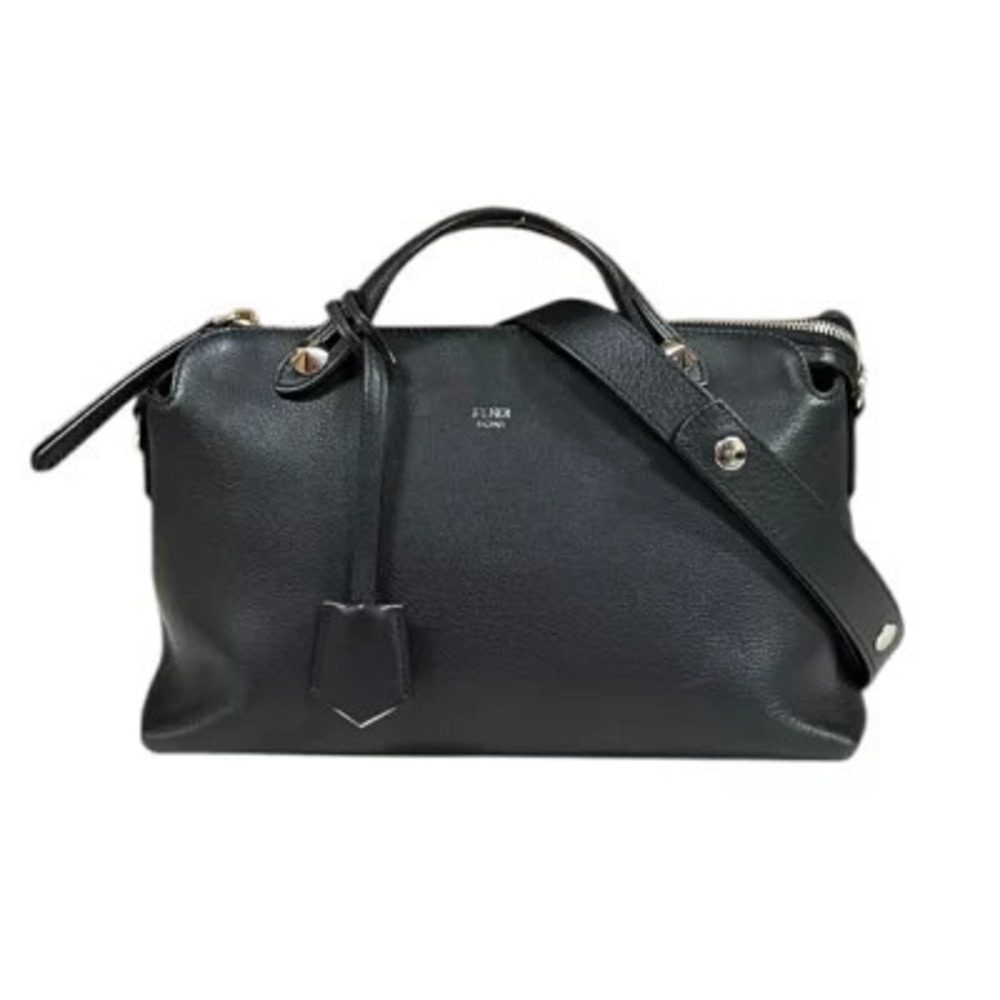 Fendi By The Way Shoulder Bag Leather Black